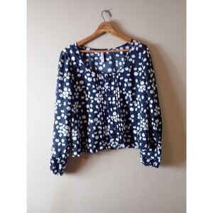 Mudd Y2K Daisy Print Sheer Boho Blouse M Whimsigoth Fairycore 90s Vintage